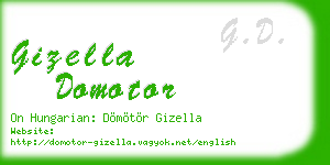 gizella domotor business card
