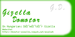 gizella domotor business card